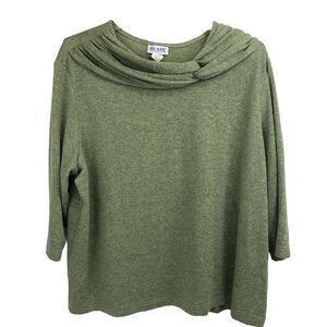 Blair Sweater Size 3XL Womens Green Knot Neck 3/4 Sleeve Pullover Top